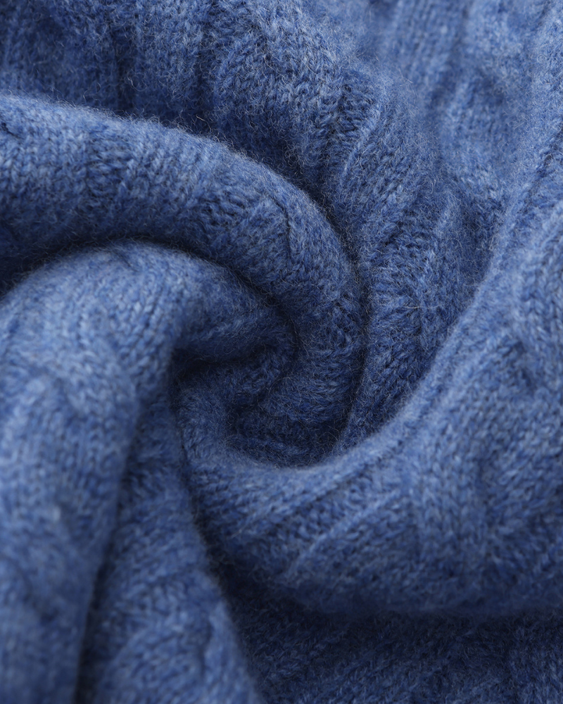 Camisola meio-fecho 100% Caxemira