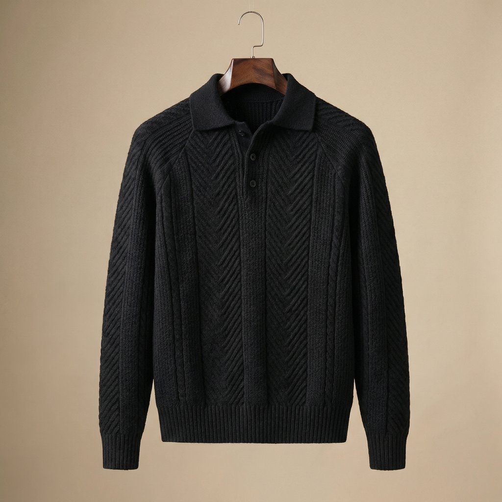 Polo em Malha Texturizada Premium para Homem