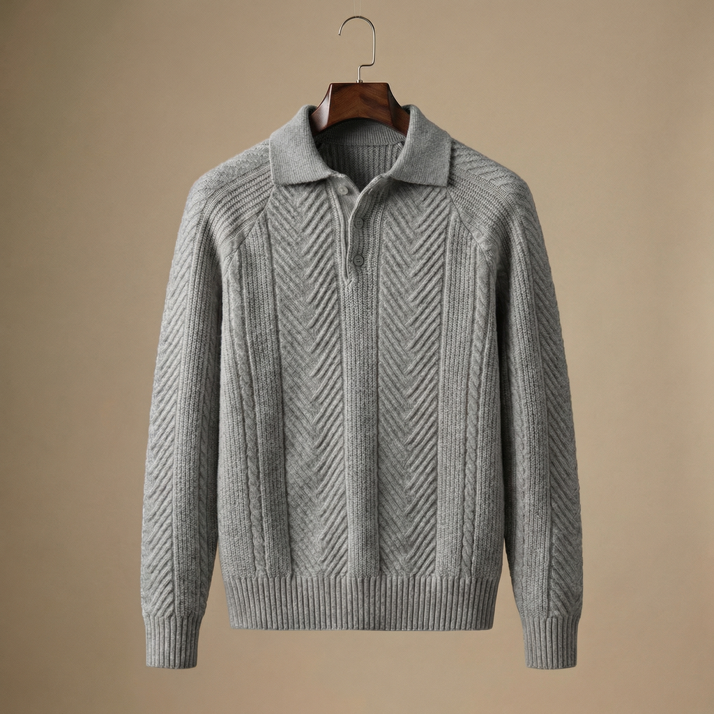 Polo em Malha Texturizada Premium para Homem