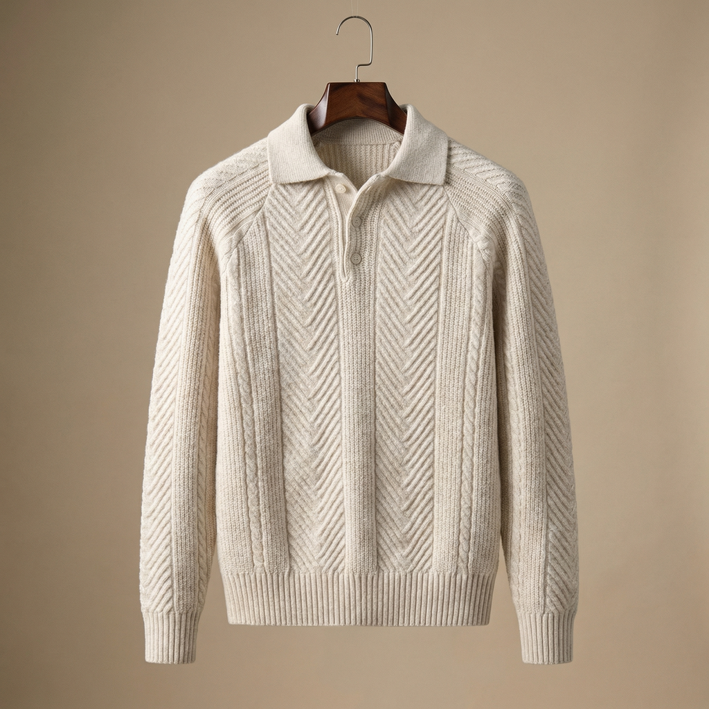 Polo em Malha Texturizada Premium para Homem