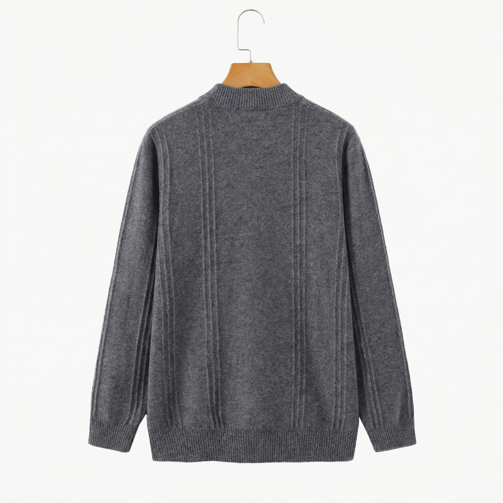 Casaco meio-fecho 100% Caxemira